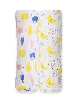 The Mom Store - Baby Swaddle Wrap Combo- Finding Nemoo & Moon And Stars