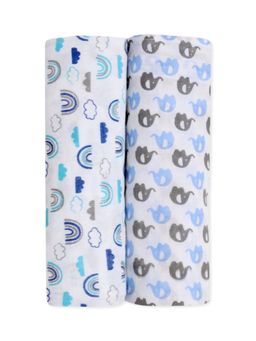 The Mom Store - Baby Swaddle Wrap Combo- Happy Rainbow & Mumbo Jumbo
