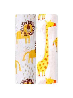 The Mom Store - Baby Swaddle Wrap Combo- Jungle King & Tall As A Giraffe