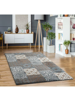 Saral Home - Blue Microfiber Carpet -180x270 cm