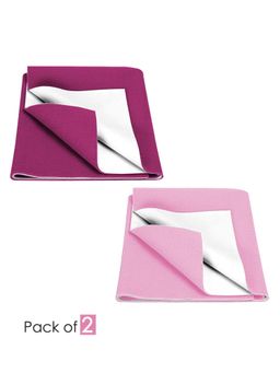 Baby Moo - Plain Changeable Dry Sheet Water-resistant Bed Protector-Multicolor (Pack of 2)