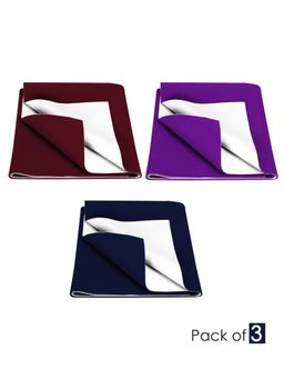 Baby Moo - Plain Changeable Dry Sheet Water-resistant Bed Protector-Multicolor (Pack of 3)