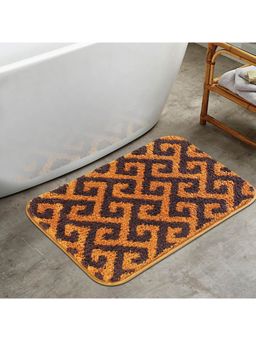 OBSESSIONS - Printed Anti-Skid Polyester Bath Mat, Rust