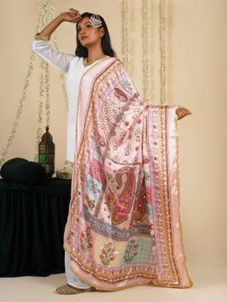 Teejh - Hiraeth Embellished Printed Dupatta
