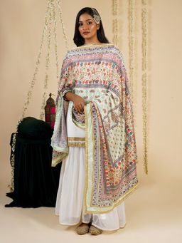 Teejh - Tarangini Embellished Printed Dupatta