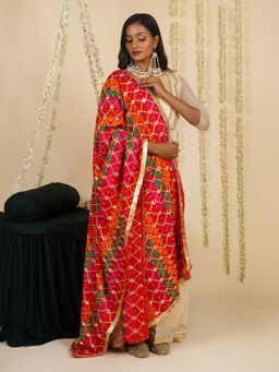 Teejh - Neeladri Phulkari Dupatta
