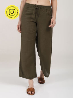 Saltpetre - Women Classic Linen Olive Pants