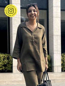Saltpetre - Women Line Olive Skipper Collar Tunic