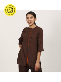 Saltpetre - Women Coffee Round Neck Full Sleeves Shirt