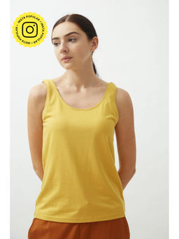 Saltpetre - Women Yellow Scoop Neck Camisole