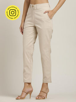 Saltpetre - Women Beige Straight Leg Pant