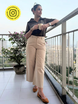 Saltpetre - Women Beige Wide Leg Pant