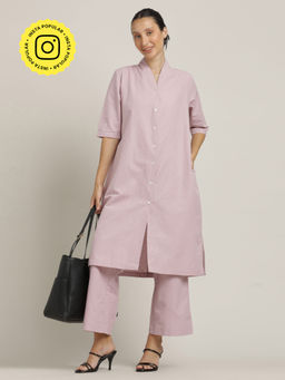 Saltpetre - Women Lavender Drapey Solid Co-Ord (Set of 2)