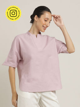 Saltpetre - Women Lilac Dropped Shoulder Kimino Top