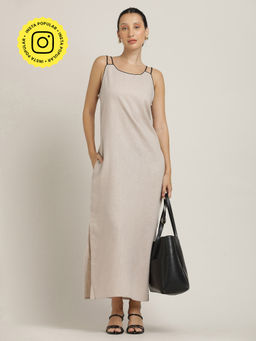 Saltpetre - Women Grey Straight Fit Maxi Dress