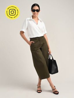 Saltpetre - Women White Tencel Top with Pant