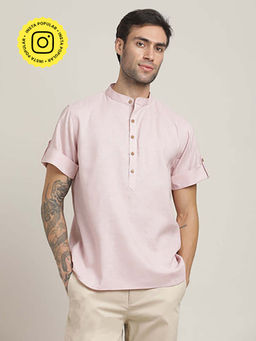 Saltpetre - Drifter Relaxed Fit Cotton Linen Pastel Pink Shirt