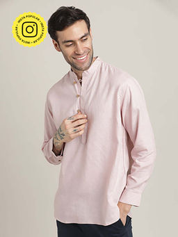 Saltpetre - Iki Regular Fit Button Closure Pastel Pink Shirt