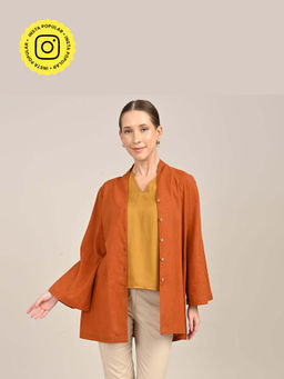 Saltpetre - Demi Mid Length Shirt Jacket - Autumn Rust