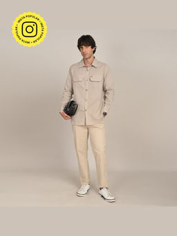 Saltpetre - Mens Relaxed Fit Solid Grey Shirt