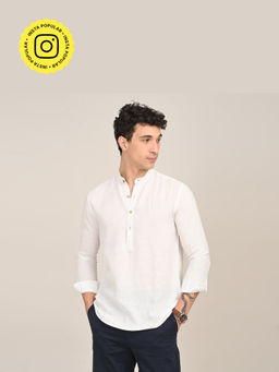 Saltpetre - Mens Relaxed Fit Solid White Shirt