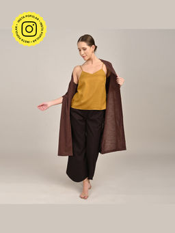 Saltpetre - Womens Relaxed Fit Solid Brown Co-Ord Set
