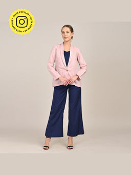 Saltpetre - Womens Regular Fit Solid Pink Co-Ord Set
