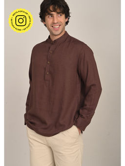 Saltpetre - Mens Relaxed Fit Solid Brown Co-Ord Set