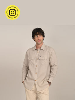 Saltpetre - Mens Relaxed Fit Solid Beige Co-Ord Set