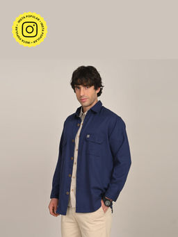 Saltpetre - Mens Relaxed Fit Solid Navy Blue Co-Ord Set