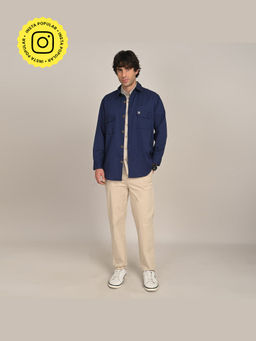 Saltpetre - Mens Relaxed Fit Solid Navy Blue Co-Ord Set