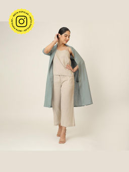 Saltpetre - Green Dakota Long Shirt And Pants With Inner