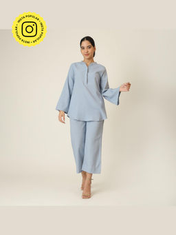 Saltpetre - Blue Sylvia Full Sleeves Short Co-ord Set