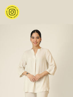 Saltpetre - Beige Sherry Single Pleated Tunic