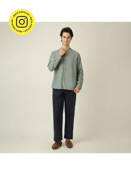 Saltpetre - Green Men Relaxed Fit Shirt with Chinos