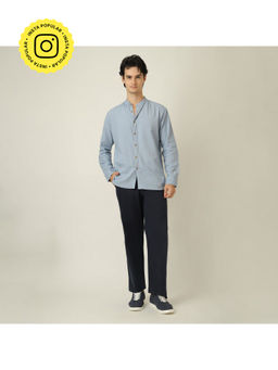 Saltpetre - Blue Men Relaxed Fit Shirt with Chinos