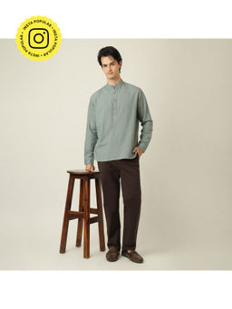 Saltpetre - Green Men Relaxed Fit Shirt with Chinos