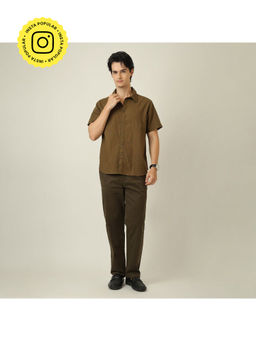 Saltpetre - Olive Men Relaxed Fit Shirt with Chinos