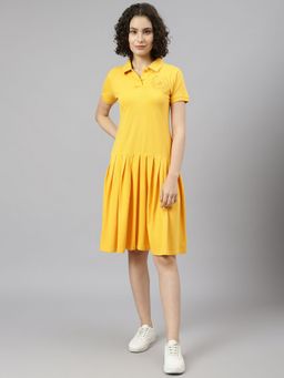 Beverly Hills Polo Club - Yellow Same Day New Trail Polo Dress
