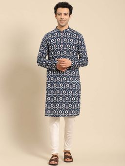Amodh by Kisah - Men Blue Kurta