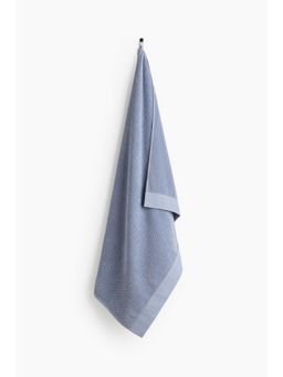 H&M - Blue Cotton Terry Bath Sheet