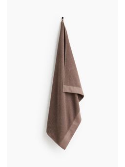 H&M - Brown Cotton Terry Bath Sheet