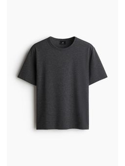 H&M - Men Grey Regular Fit Waffled T-Shirt