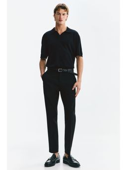 H&M - Men Black Slim Fit Tailored trousers