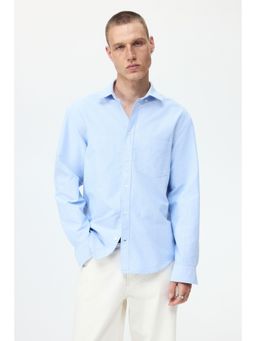 H&M - Men Blue Regular Fit Oxford Shirt