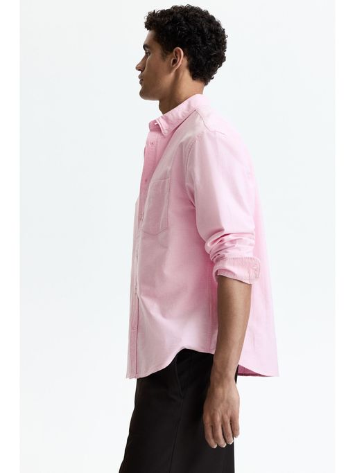 h&m pink dress shirt Ladies - Light Pink Oxford Shirt - Size: XL