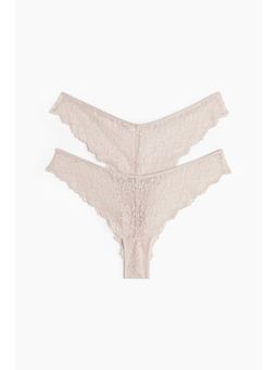 H&M - Women 2-Pack Lace Brazilian Briefs