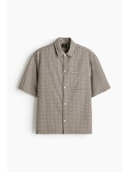 H&M - Men Brown Regular Fit Short-Sleeved Shirt