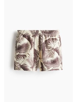H&M - Men Beige Patterned Swim Shorts
