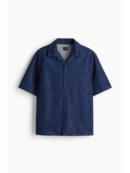 H&M - Men Blue Regular Fit Denim Resort Shirt